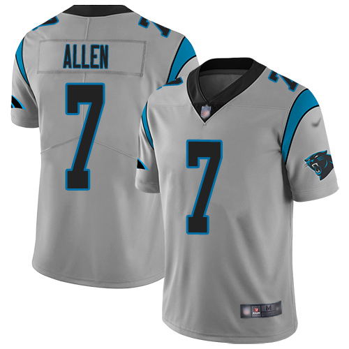 Carolina Panthers Limited Silver Youth Kyle Allen Jersey NFL Football 7 Inverted Legend
